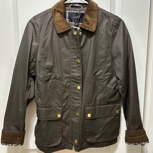 J. Crew Brown Utility Jacket with Gold Accents